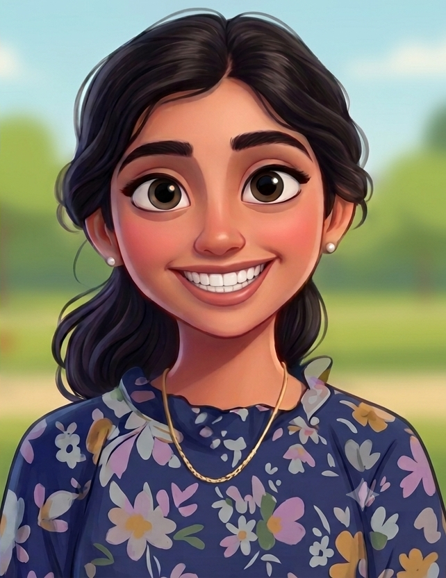a picture of a young girl smiling